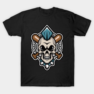 Skull punk illustration design T-Shirt